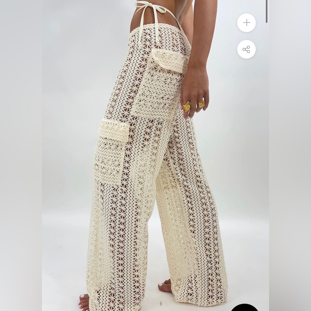 Heart of Sun crochet cargo pants BRAND NEW WITH TAGS L